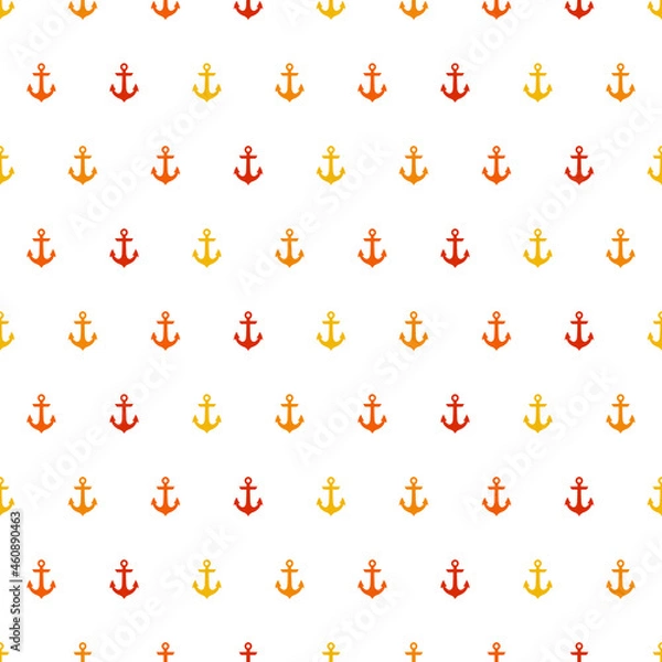 Obraz Seamless pattern with tiny yellow and orange anchors.