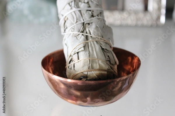 Obraz Crystals, sage and plants