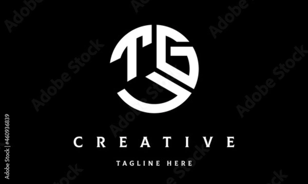 Fototapeta TGU circle three letter logo