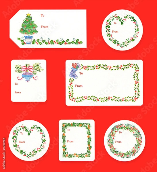 Obraz christmas gift tags