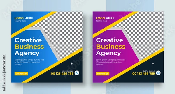 Fototapeta Modern Social square web banner for social media post template design, Facebook Post, Instagram Post template
