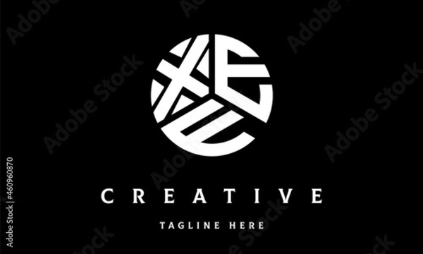 Fototapeta XEF circle three letter logo