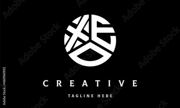 Fototapeta XEO circle three letter logo