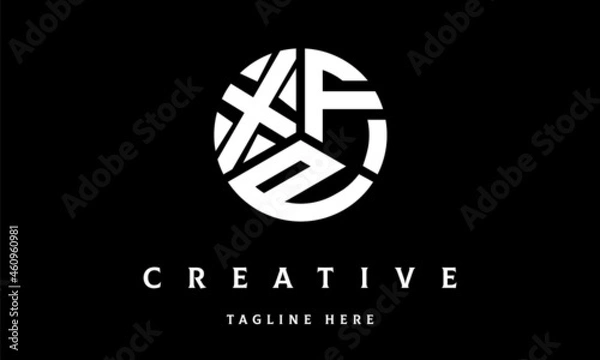 Fototapeta XFP circle three letter logo