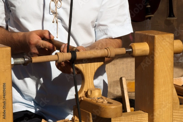 Fototapeta Working with a pipe