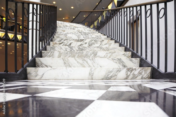 Obraz White marble staircase