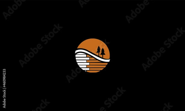 Obraz outdoor tree vector logo design