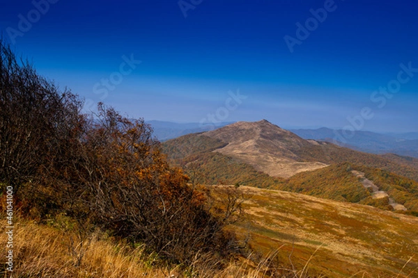 Obraz Bieszczady złota jesień w górach