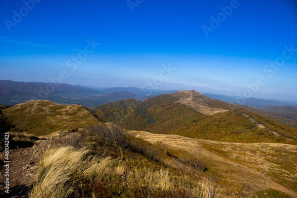 Obraz Bieszczady złota jesień w górach