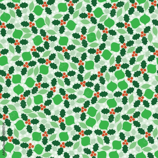 Fototapeta Winter leaves - repeat pattern