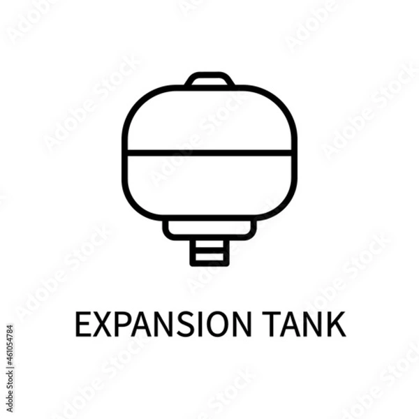 Obraz Line Icon Expansion Tank In Simple Style. Vector sign in a simple style isolated on a white background.