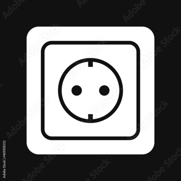 Fototapeta Socket Icon on grey background
