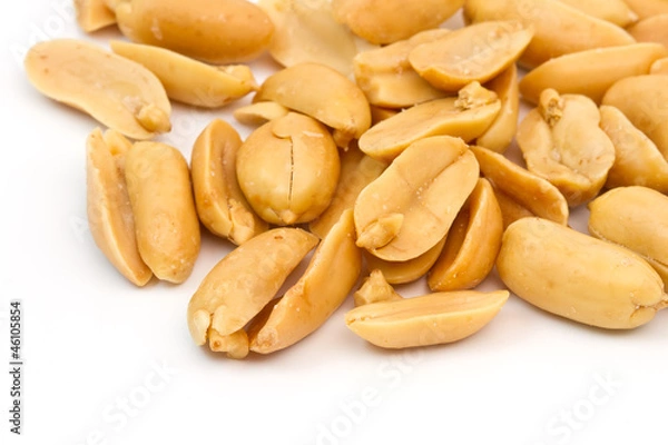 Obraz Processed pea nuts isolated on white background