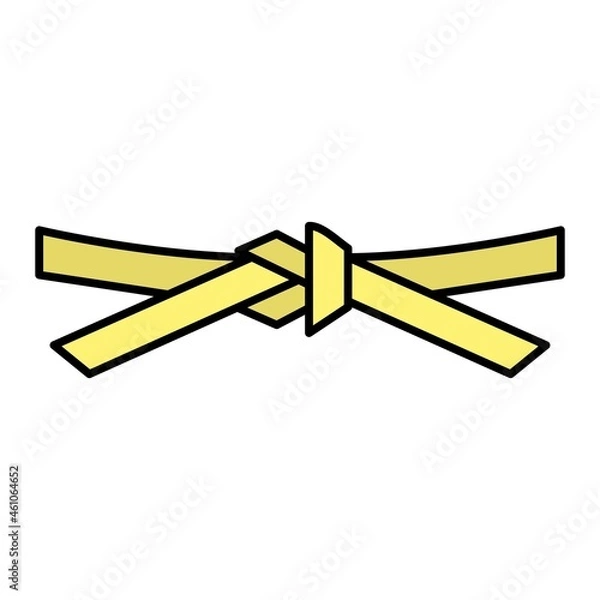 Fototapeta Vector Karate Belt Filled Outline Icon Design