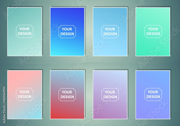 Fototapeta Colorful vector blurred gradient textures. Background for Social media post, wallpaper, mobile app, screen 