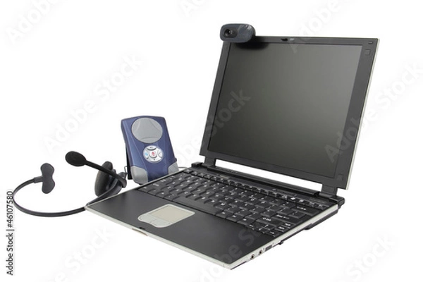 Obraz Web conference devices isolated over white background