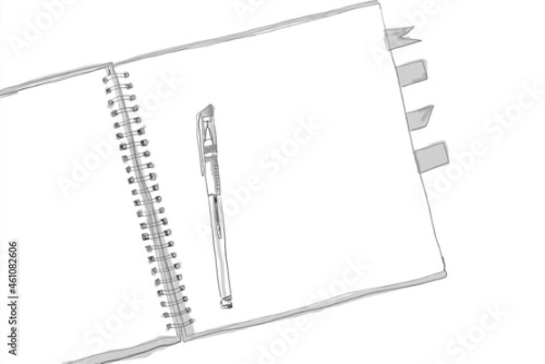 Obraz Notebook and pen