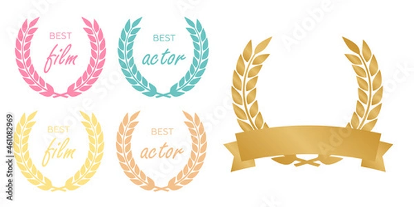 Fototapeta Laurel Wreaths Vector. Award signs with laurel wreath