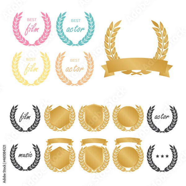 Fototapeta Laurel Wreaths Vector. Award signs with laurel wreath