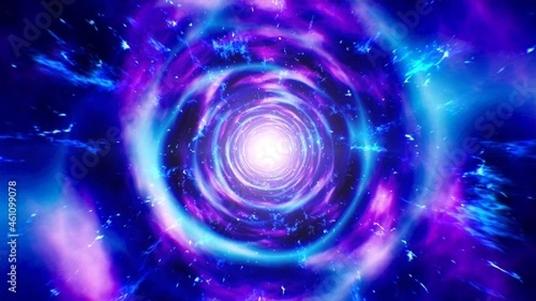 Fototapeta Glowing Neon Dimension Portal Effect