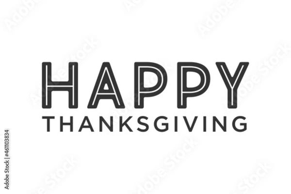 Fototapeta Happy Thanksgiving Background, Thanksgiving Card, Thanksgiving Text, Vector Illustration Background