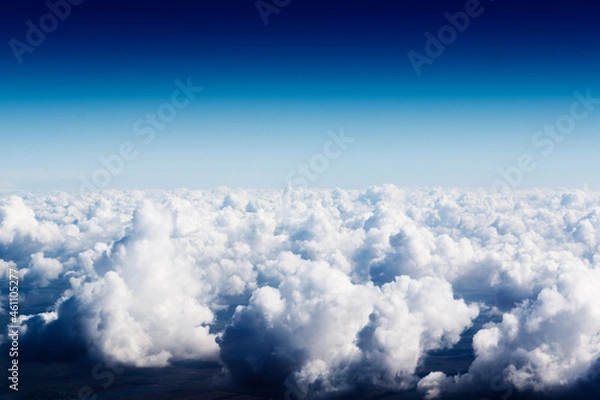 Obraz Cloudscape. Blue sky and white cloud.
