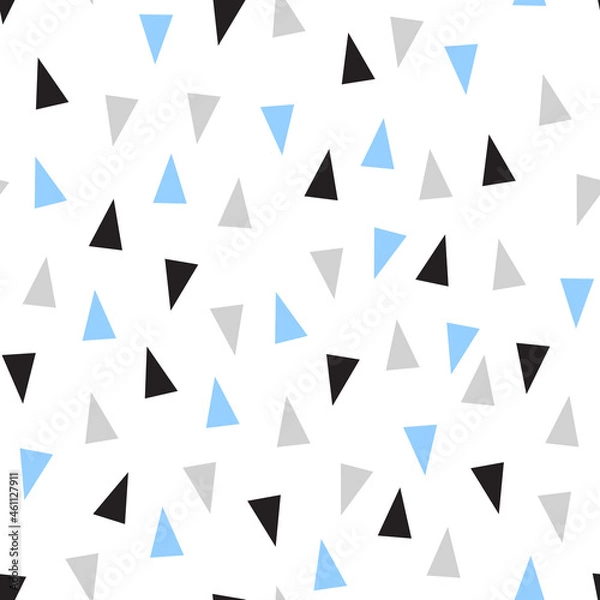 Fototapeta Polygonal rainbow mosaic background. Abstract low poly vector illustration. Triangular seamless pattern. Template geometric business design with triangle for poster, banner, flyer, fabric, textile