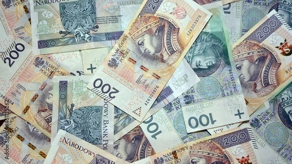 Obraz Background made of polish banknotes (polish zloty).