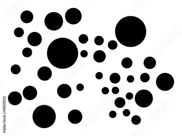 Fototapeta Bubble cluster icon with flat style. Isolated vector bubble cluster icon illustrations, simple style.