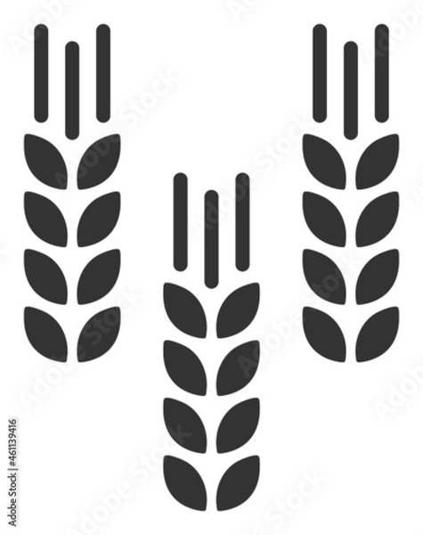 Fototapeta Barley crop icon with flat style. Isolated vector barley crop icon illustrations, simple style.