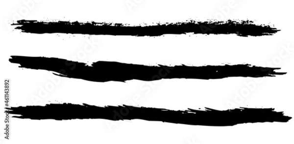 Obraz Brush lines set. Vector illustration