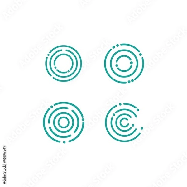 Fototapeta circle technology logo template