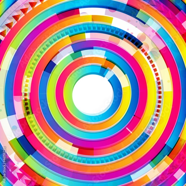 Obraz Abstract digital circles background