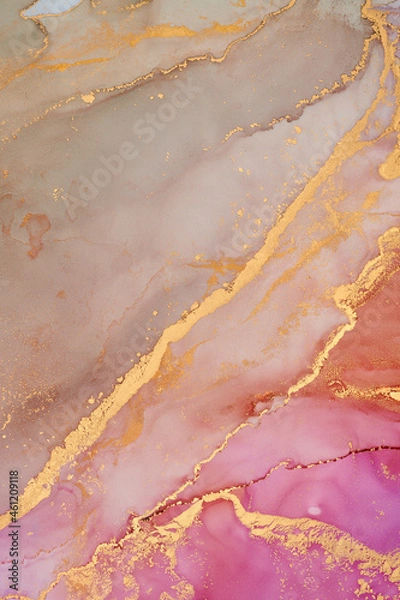 Obraz Fluid Art . Abstract colorful background, wallpaper. Mixing acrylic paints. Modern art. Marble texture. Alcohol ink colors translucent