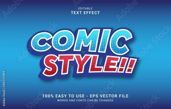 Fototapeta editable text effect, Comic style