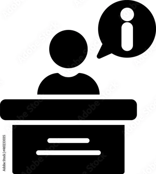 Fototapeta Reception Glyph Vector Icon Design