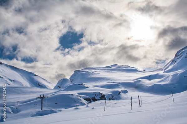 Obraz Ski lift in Alps