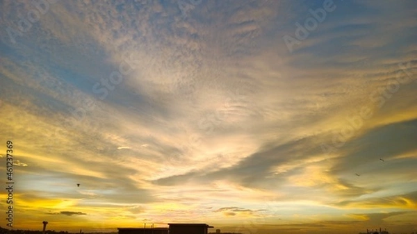 Obraz sunset in the city