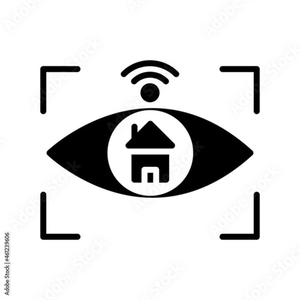 Obraz Eye Glyph Vector Icon Design