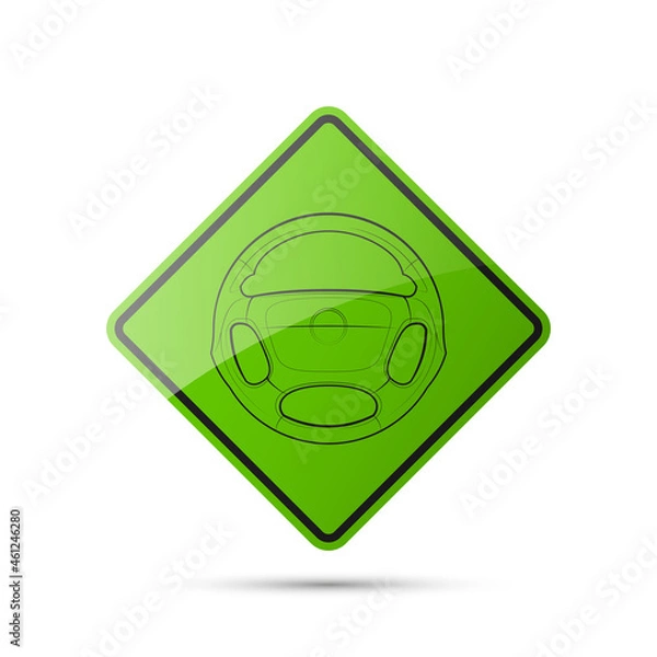 Obraz Vintage car symbols. Car service icon, vehicle sale retro label. Auto car related signs and symbols, various design ribbons emblems. Logo shop sale auto parts, repair vehicle. Automobile workshop logo