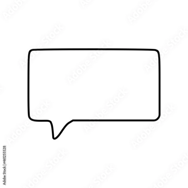Fototapeta Outline speech bubble