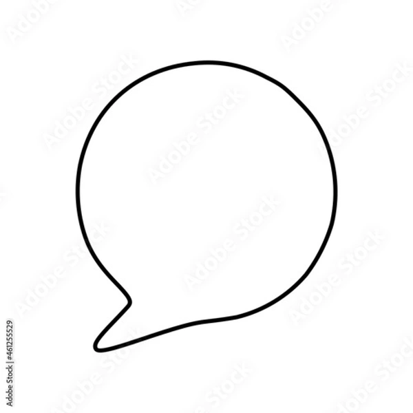 Fototapeta Outline speech bubble