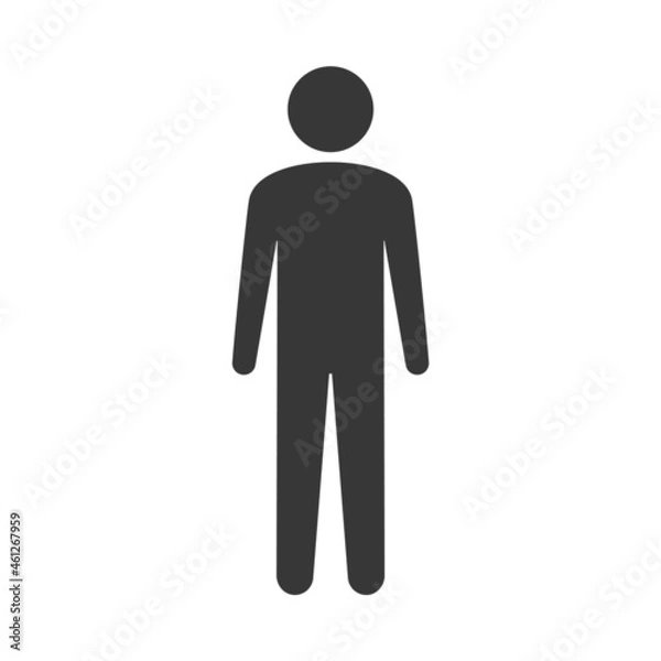 Fototapeta 立っている男性のピクトグラム - 標準的な体型
