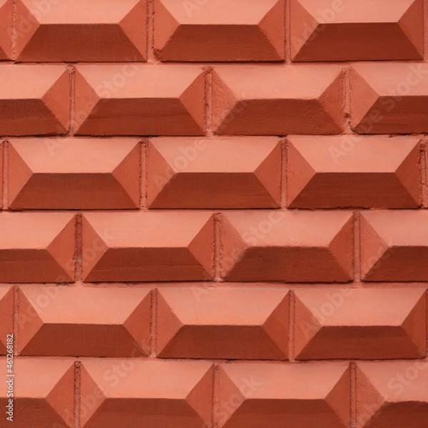 Obraz Кладка из ровного и красивого камня и кирпича. Архитектура и дизайн каменной стены для строительства дома