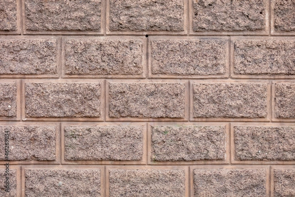 Obraz Разноцветная кладка каменной стены здания. Архитектура, строительство и дизайн зданий с каменными стенами