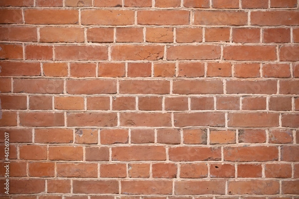 Obraz Кирпичная стена старинного здания. Старинное архитектурное строение из кирпича