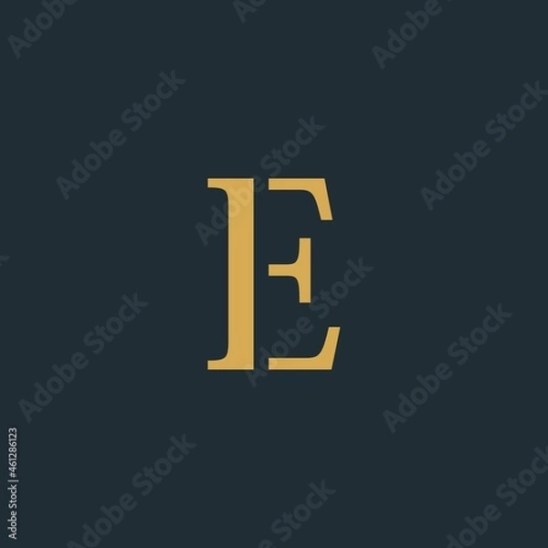 Fototapeta Modern creative monogram initials E Logo Design