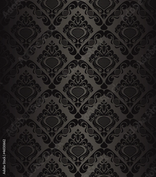 Fototapeta Seamless charcoal wallpaper - style retro
