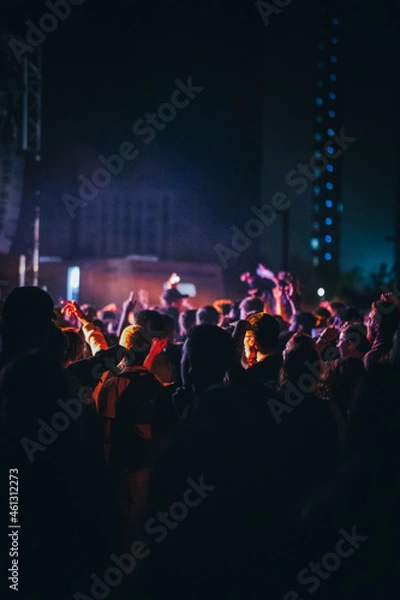 Obraz crowd of people dancing at concert