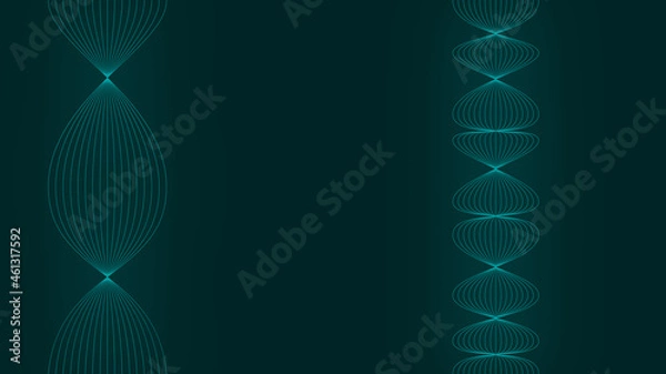 Fototapeta Abstract vector smooth color wave. Blue flow curve motion illustration. Smoke design. Vector lines.